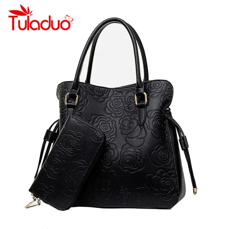 High Quality PU Leather font b Bags b font font b Women b font Floral font