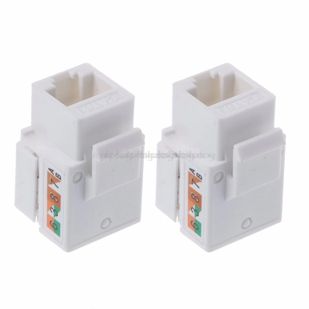 

2Pcs CAT6 Network Module Information Socket RJ45 Connector Adapter Keystone Jack Mr27 19 Dropship