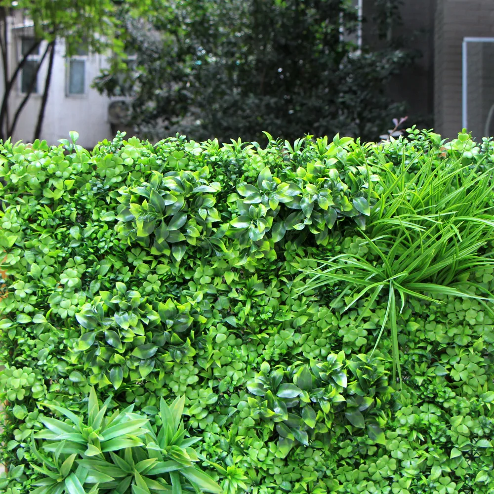 Artificial Boxwood Panels Hedge Wall Privacy Screen Topiary Plant 1x1m Greeny Walls DIY Mats Fencing Backyard Garden Decoration2