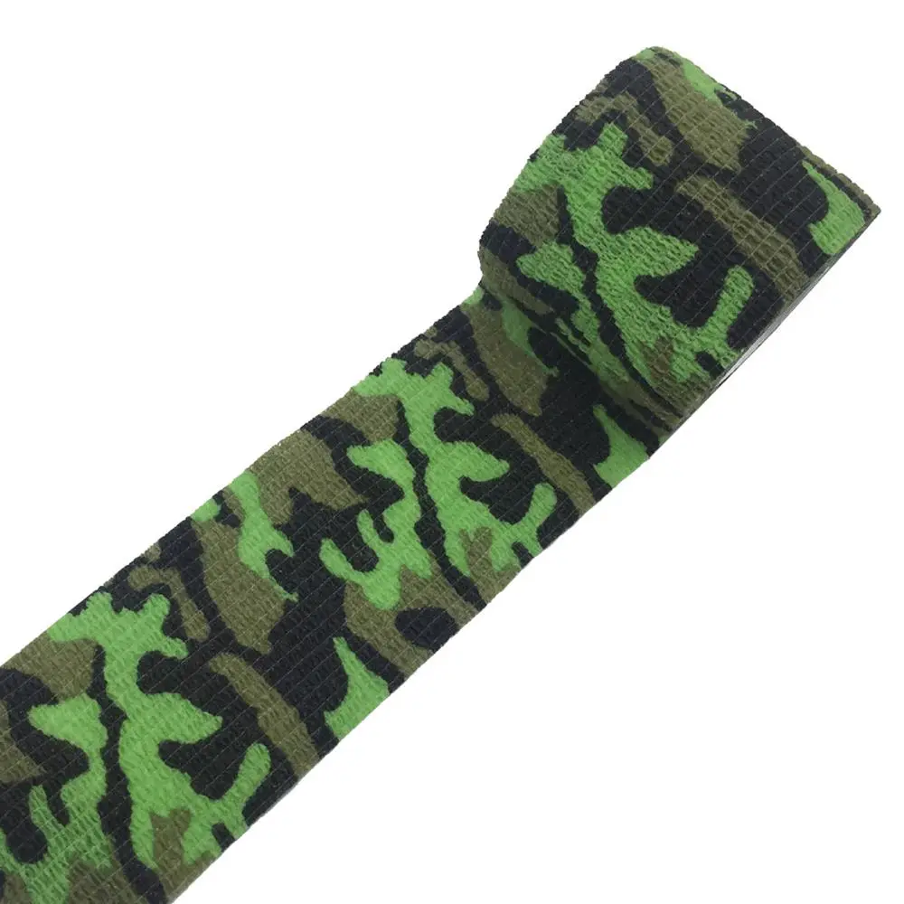 HotTattoo Grip wrap прочный Армейский Камуфляж Водонепроницаемый NonwovenTape Disposabl эластичные части тела травма повязка на рану домашний инструмент - Цвет: Light Green