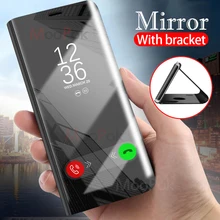 Чехол-книжка на подставке зеркальный чехол для телефона для samsung Galaxy S10 S9 S8 плюс S10E A7 A8 A6 J4 J6 плюс A6s A8s A50 A70 A90 M10 M20 чехол