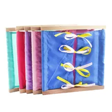 Wooden Montessori Infant Toys Lacing Button Exercise Dressing Frame Preschool Educational Learning Toys for Children MF0944H