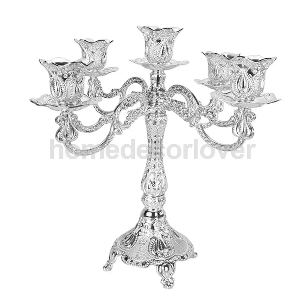 Antique Metal Vintage Tea Light Candle Holder Candlestick Wedding Home Church Table Dining Decoration Ornament	