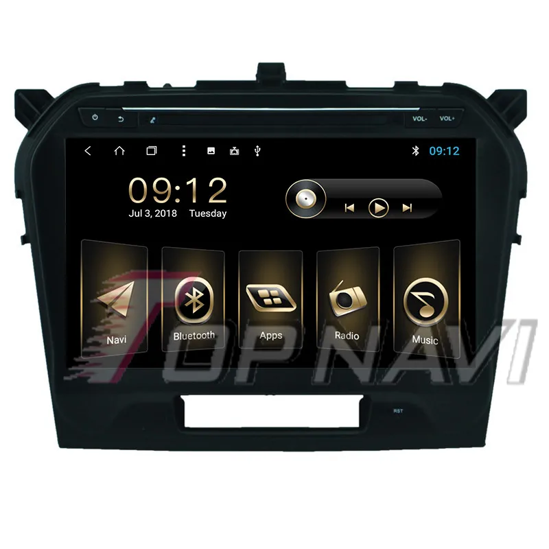Аудио автомобиля для SUZUKI Grand Vitara 2015 10,1 ''Android 8,1 Topnavi 1080P HD Bluetooth, Wi-Fi видеоплеерам с бесплатным карте обновление MP3