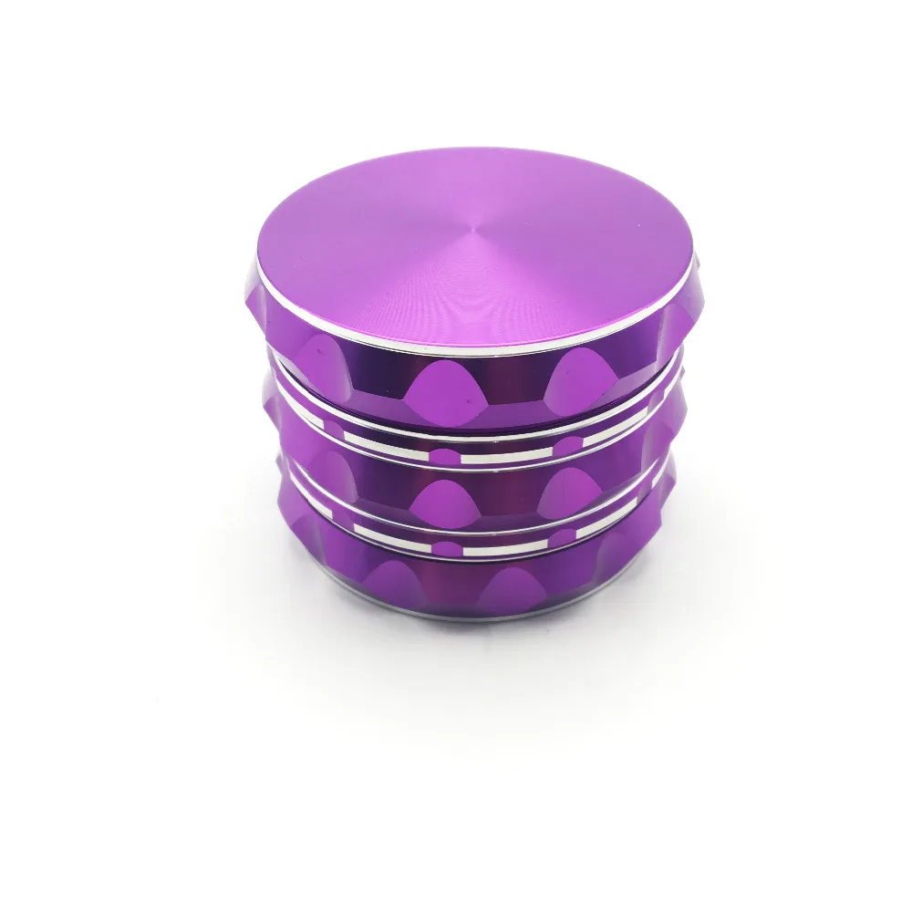 

Winter unique jagged Senior Design 4 layers Purple Dry Grinder Smoking Tobacco Herbal Grinder With Smooth polishing