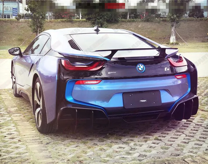

Carbon Finber Front Lip Rear Bumper Diffuser With Exhaust Tips Side Skirt Spoiler FOR BMW I8 2014 2015 2016 2017 2018 2019