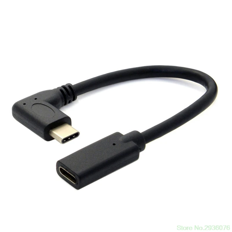 

2019 New 90 Degree Right Angle USB 3.1 Type C Male To Female Extension Data USB-C Cable