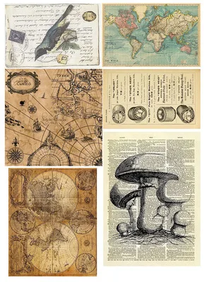 

14pcs/pack Retro newspaper/map handbook material vintage Decorative Sticker DIY Diary Scrapbooking Sticker