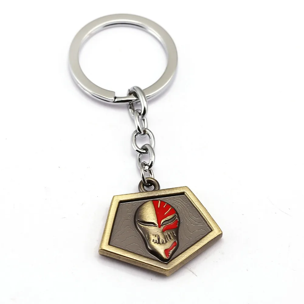 

Julie Jewelry BLEACH Keychain for Car Character Kurosaki Mask Logo Pendant Key Chain Ring Holder Cosplay Accessorie Jewelry