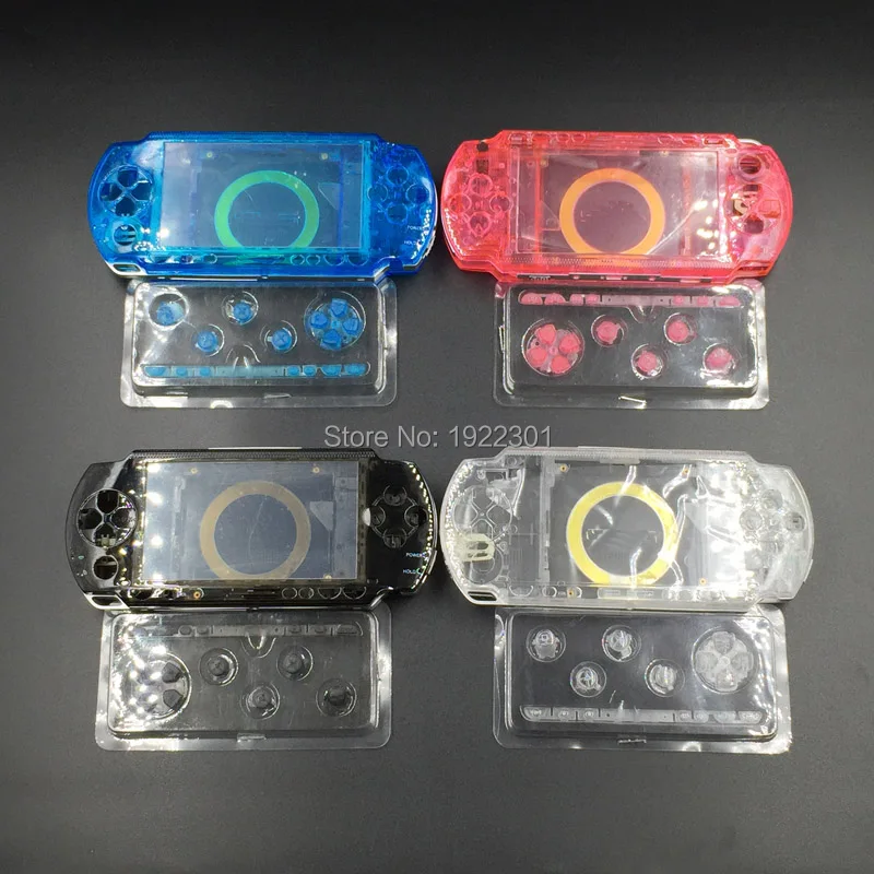 

4 Colors Optional Clear Full Housing Shell Cover Case Replacement for Sony PSP1000 PSP 1000 Game Console with free screwdriver
