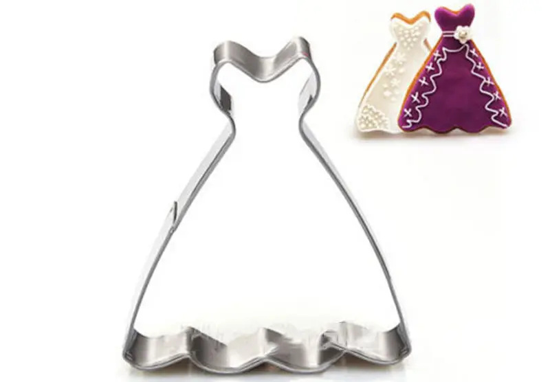 Wedding Dress Princess Gown Cookies Cutter Mold Biscuit Jelly Fondant