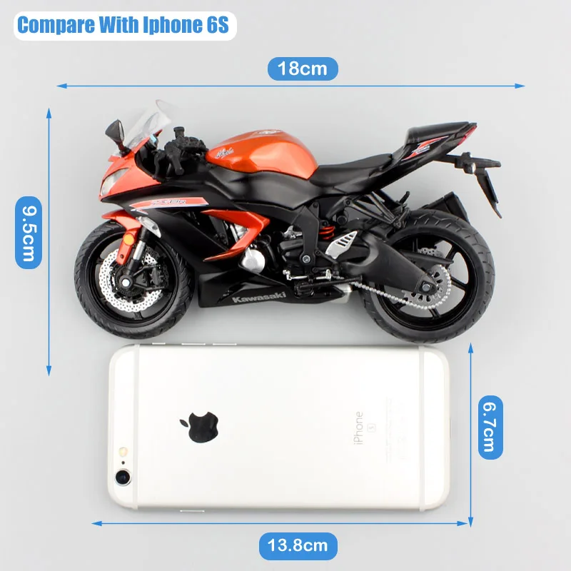 Beste 112 schaal mini Kawasaki Ninja ZX 6R Sport bike metal Motorcycle diecast sport road racing model collection auto speelgoed voor kinderen