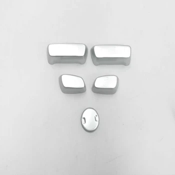 

For Toyota Highlander 2014 2015 For Left-handed Driving Inner Auto Seat Adjustment Button Cover Trim 5PCS Matte ABS Chromed