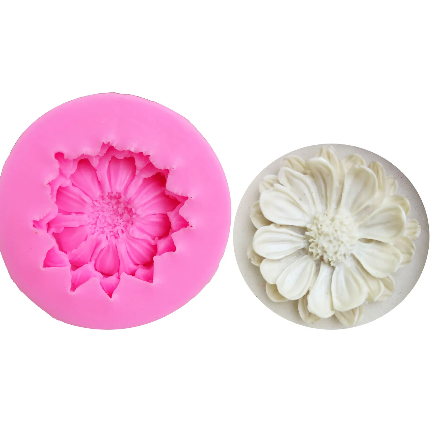 M0818 Chrysanthemum Flower 100 Food Grade Silicone Baking Molds, Cake