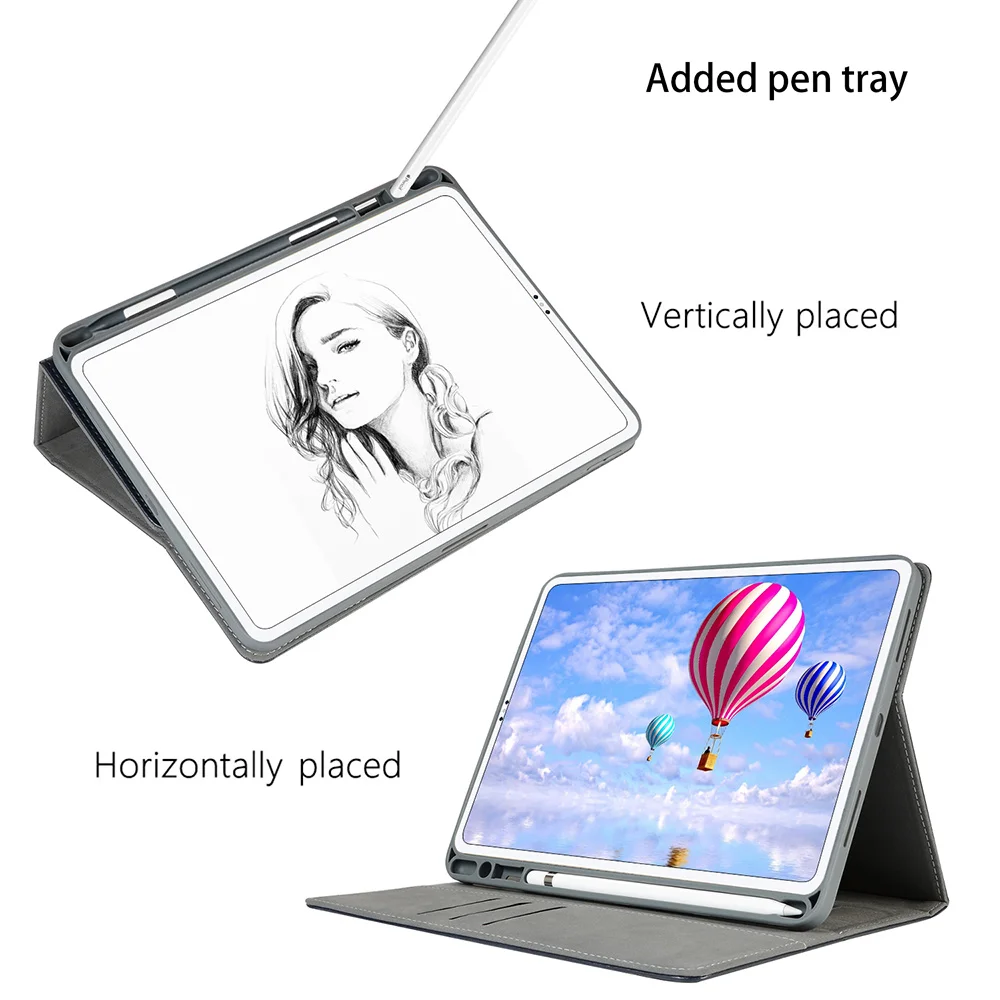 Деловой чехол с держателем для карандашей iPad pro 11 2018 умный из искусственной кожи