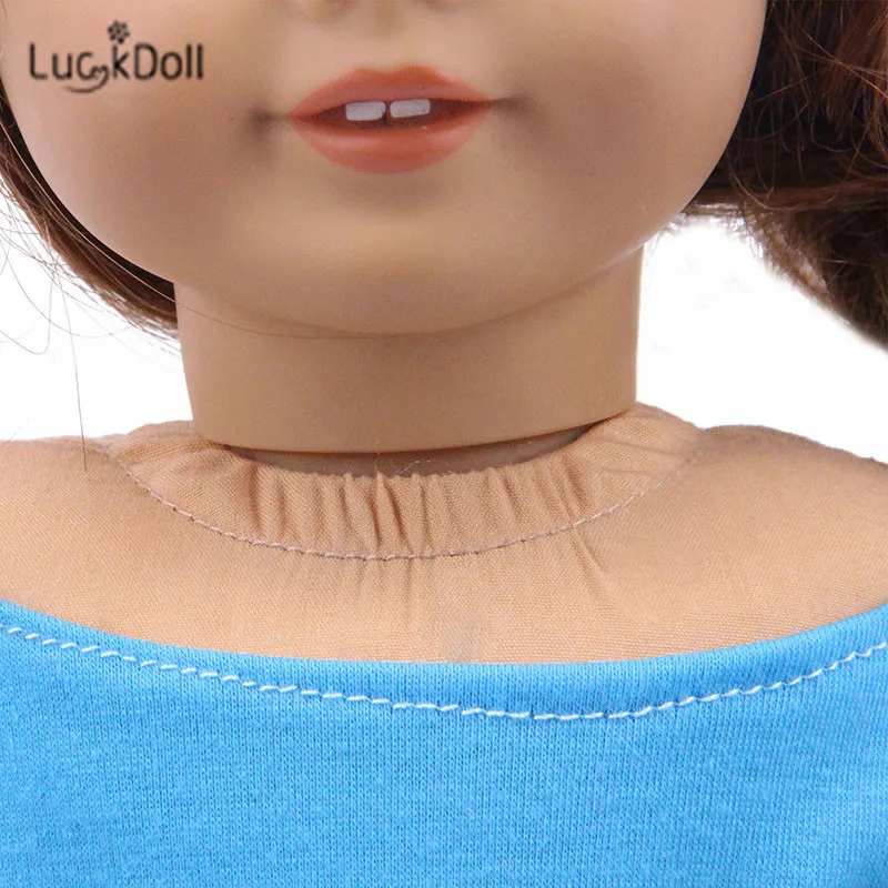 LUCKDOLL модные летние новые штаны+ короткий рукав набор для 1" американские куклы или 43 см куклы аксессуары