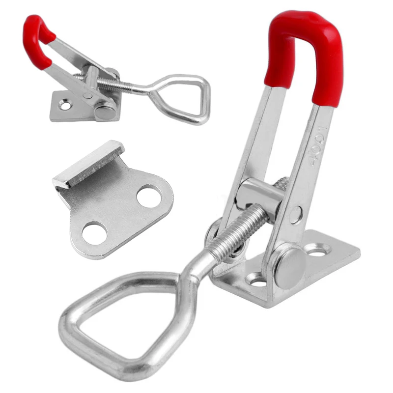 Ochoos 5pcs Adjustable Quick Holding Capacity Latch Hand Tool Toggle Clamp 100KG/220lbs Galvanization Adjustable Fixture Ochoos 5pcs Adjustable Quick Holding Capacity Latch Hand Tool Toggle Clamp 100KG/220lbs Galvanization Adjustable Fixture