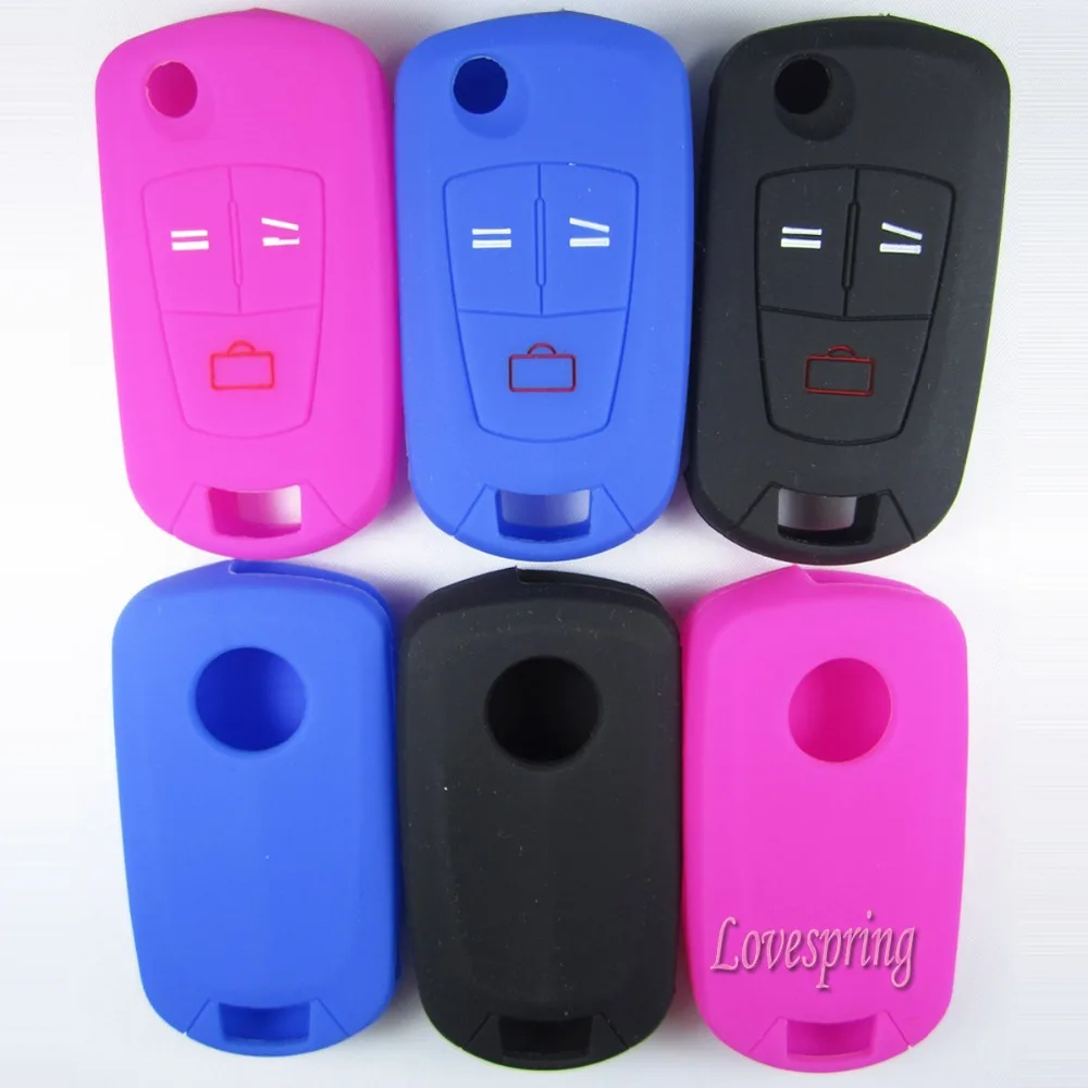 High quality 3 button Silicone car Key cover Case Holder For Opel