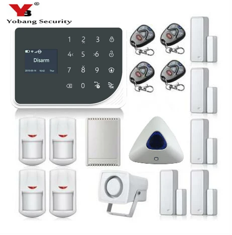 YoBang Security 433MHZ Home Wireless Security System GPRS Wireless GSM Security System And IOS Android APP