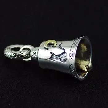

Thailand imports of copper and silver mix and match genuine new moon bells Pendant