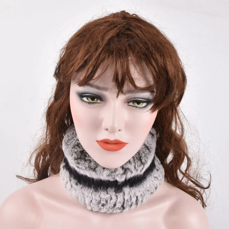 Трикотажные повязки из меха кролика рекс можно использовать в качестве шарфа для женщин теплая зимняя натуральная меховая шапка для ушей Теплая повязка на голову шарф из натурального меха