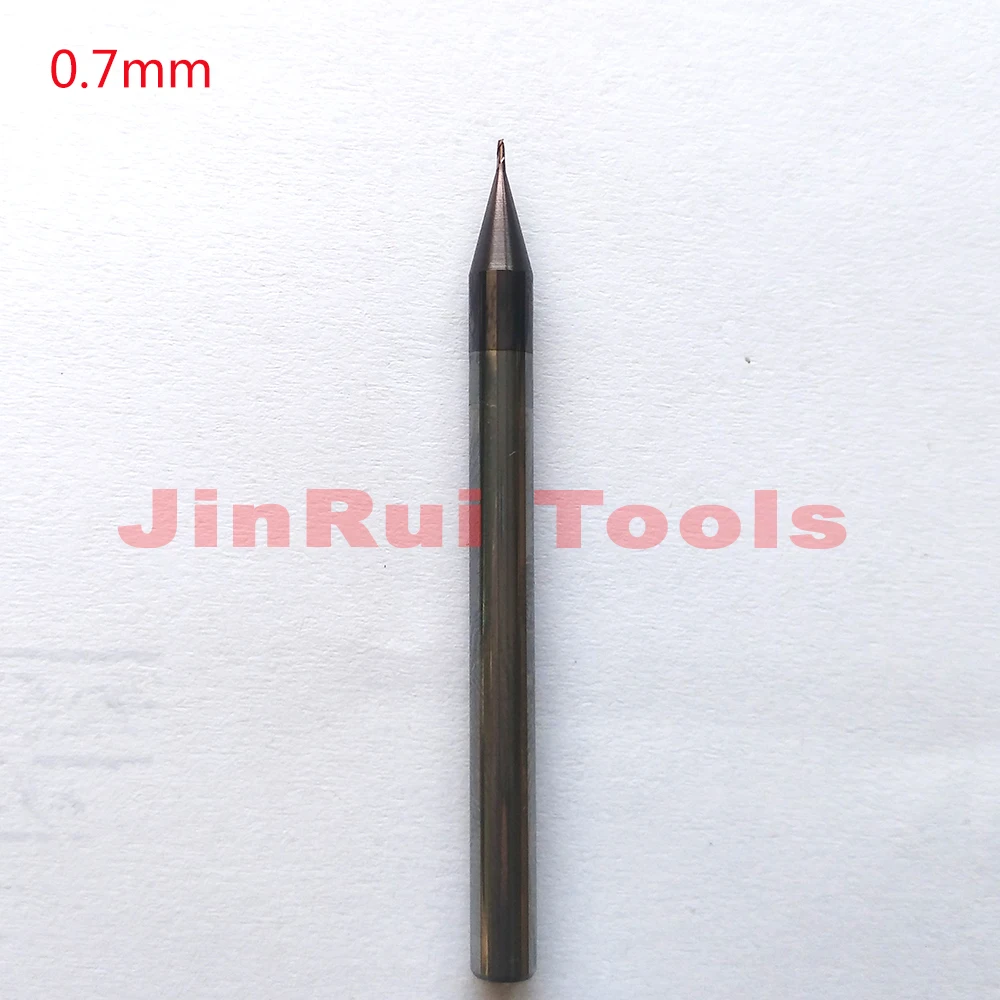 

1pc D0.7xD4x50L 0.7mm HRC55 2Flutes micro Flat end mills Solide Carbide End Mills CNC router bit Milling cutter Tools knife