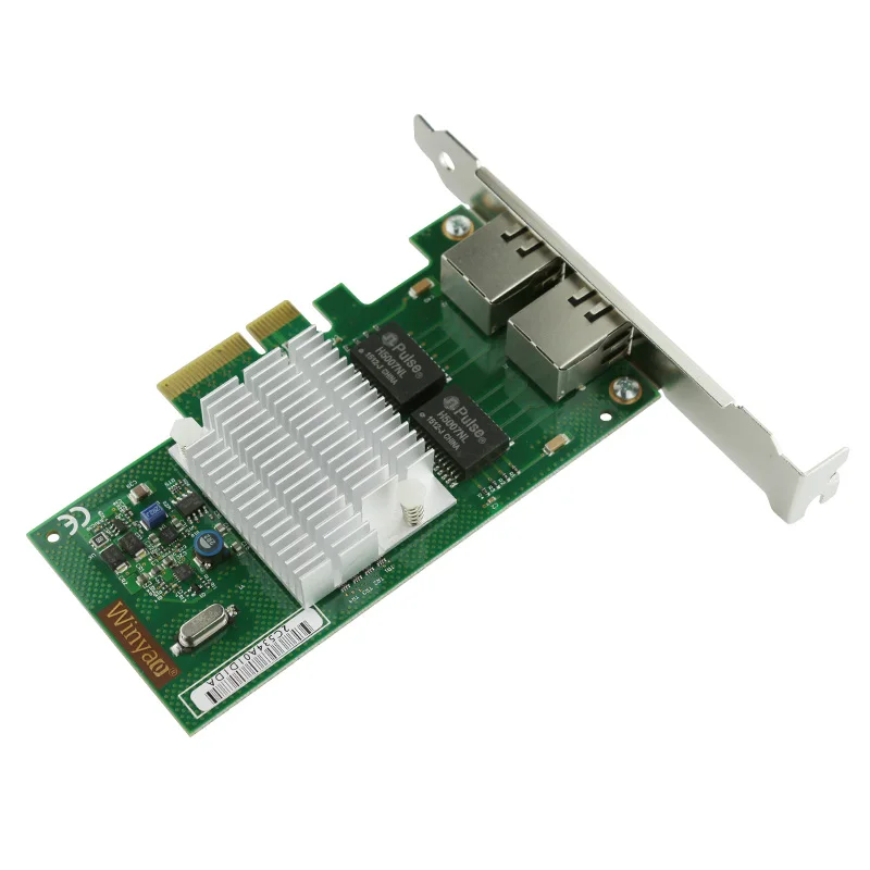 2 Порты адаптер Gigabit Ethernet pcie x4 платы NIC 10/100/1000 м Чипсет nhi350am2