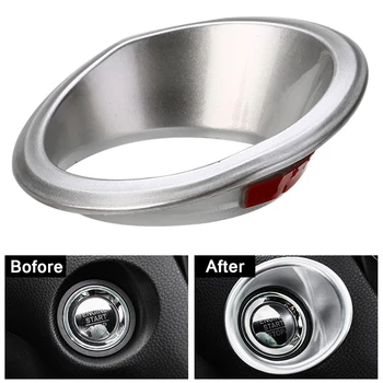 

New 1pc Engine Start Stop Ignition Button Switch Cover Trim Car Ignition Switch Key Cover Ring For Jeep Compass 17-18