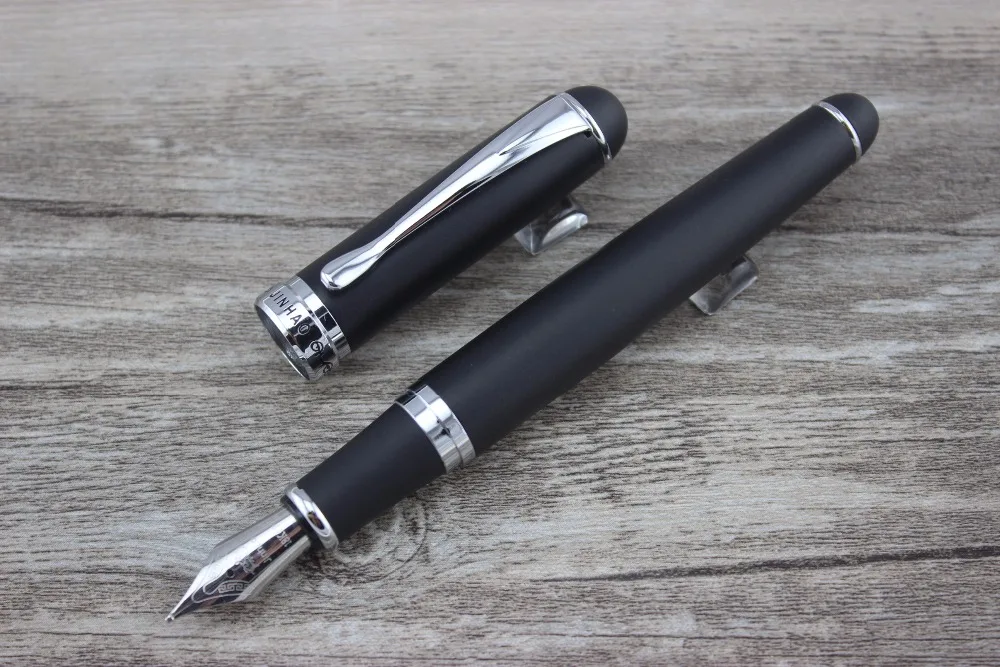 

Jinhao X750 Noble grinding sand black and silver ink ink pens / steel / Metal / executive / Fine / Fountain pen free shipping