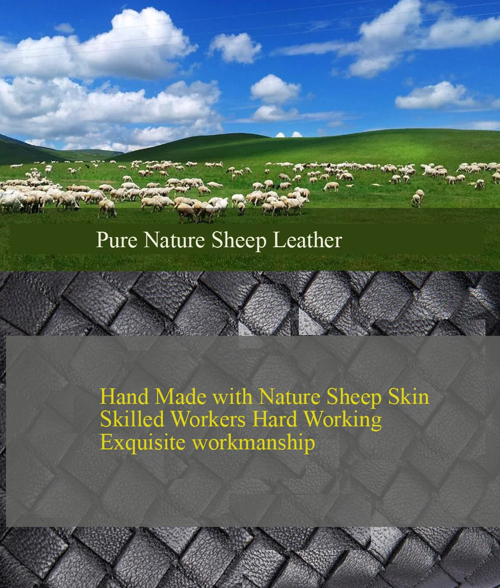 Натуральная овечья кожа ручной работы Вязание карты бумажник кредитный держатель для карт для мужчин и женщин монета карман унисекс кошелек качество