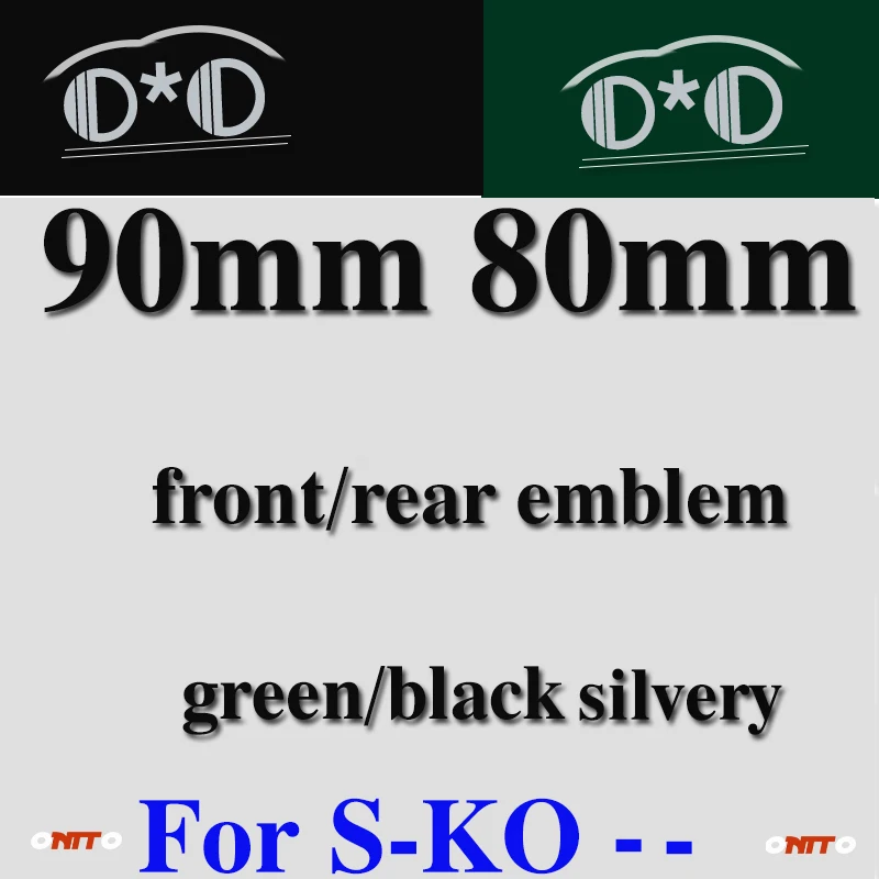 

Car Styling Front/rear Emblem 90mm 80mm green/black silvery/matte/glossy/carbon/blue Trunk Label Auto Tail Boot Emblem Stickers