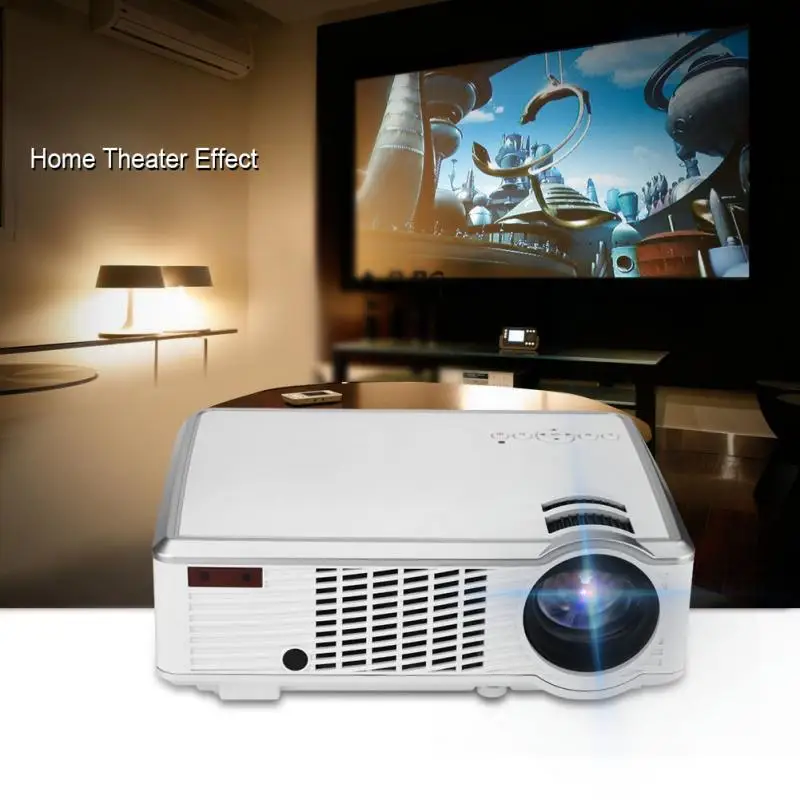 

HiFi SRS Audio HD Projector 4:3/16:9 VGA HDMI USB Audio Video Home Theater Projector - UK Plug
