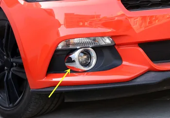 

For Ford Mustang 2015 2016 2017 ABS Front Fog Light Lamp Cover Decoration Trim 2pcs Car Styling Accessories