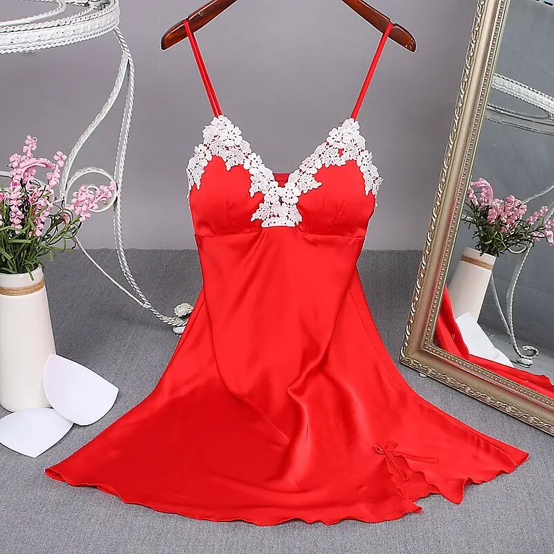 Сексуальное Красное женское мини-платье, ночная рубашка, ночная рубашка, юбка на подтяжках, пижама из вискозы без рукавов для женщин, M-XXL