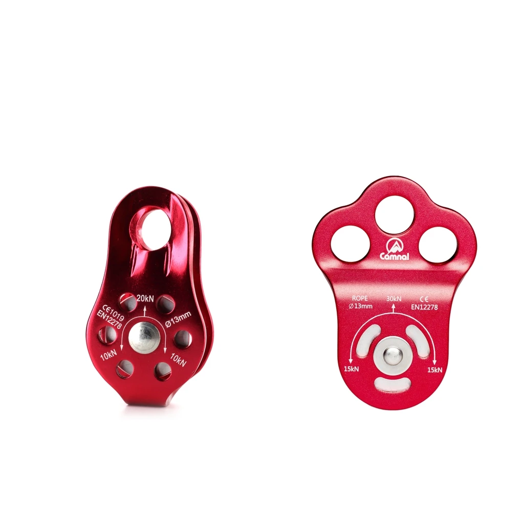 

20KN 30KN General Purpose Fixed Side Single Climbing Pulley Fast Speed For 13mm Rope