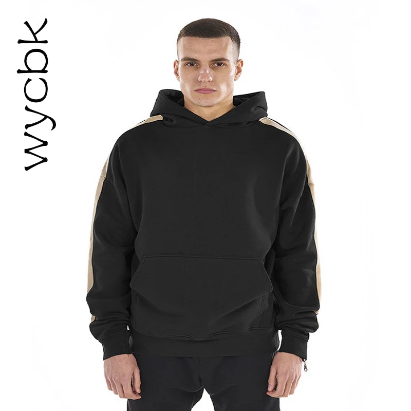 wycbk 2017 Men's Cool stripe Hoodies Men Hip Hop Sweatshirts Cool Boy's Fleece Pullover Hoody in