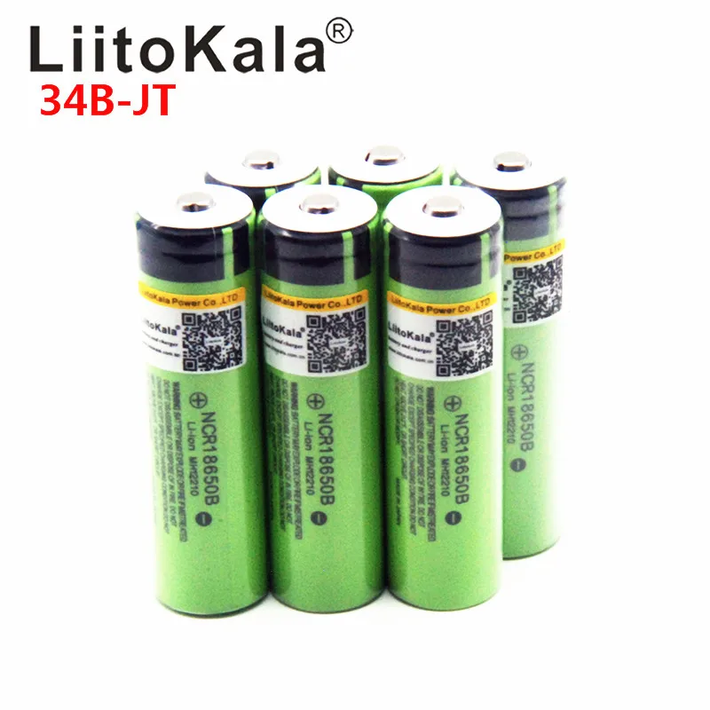 LiitoKala 18650 3400 мАч 3000 мАч 3,7 в NCR18650B 18650 3400 аккумуляторные батареи для фонарика