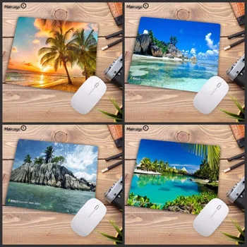 

Mairuige My Favorite Blue Sky Green Water Beach Keyboard Gaming Speed MousePads Size for 18x22cm 20x25cm Rubber Mousemats