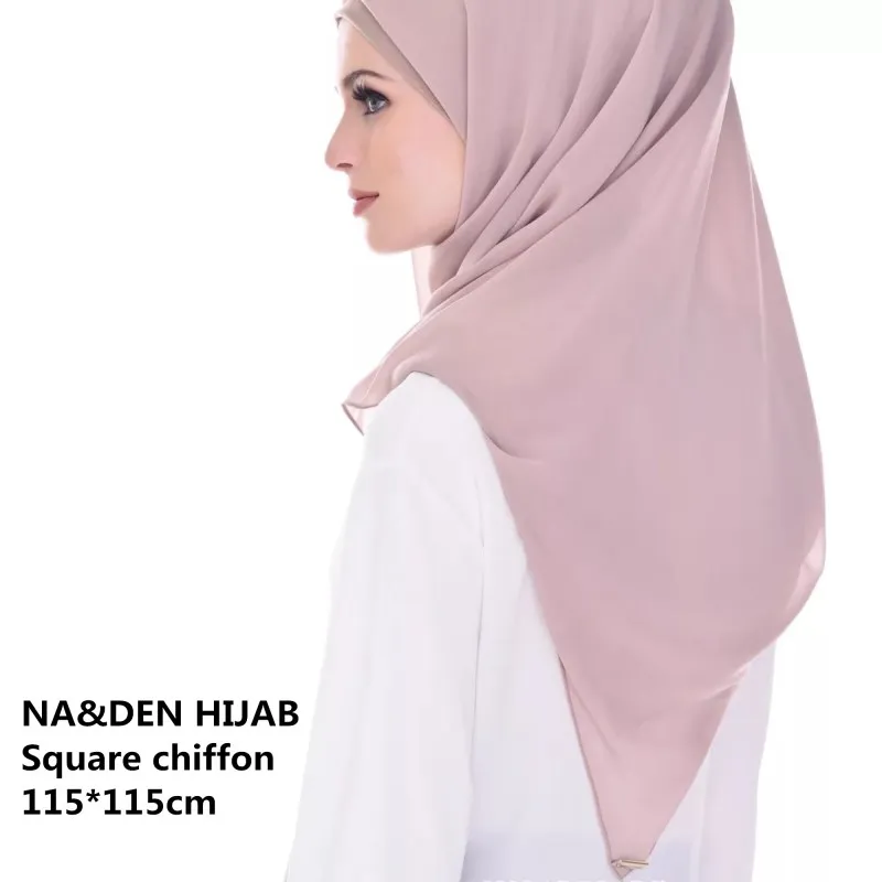

115*115CM square bubble chiffon plain solid shawls kerchief headband hijab summer muslim wraps women scarves/scarf fast shiping