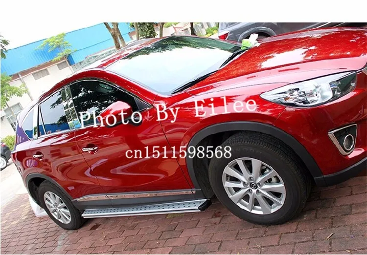 Алюминий Бег шаг в сторону доски Нерф Бар подходит для Mazda CX-5 2012 2013