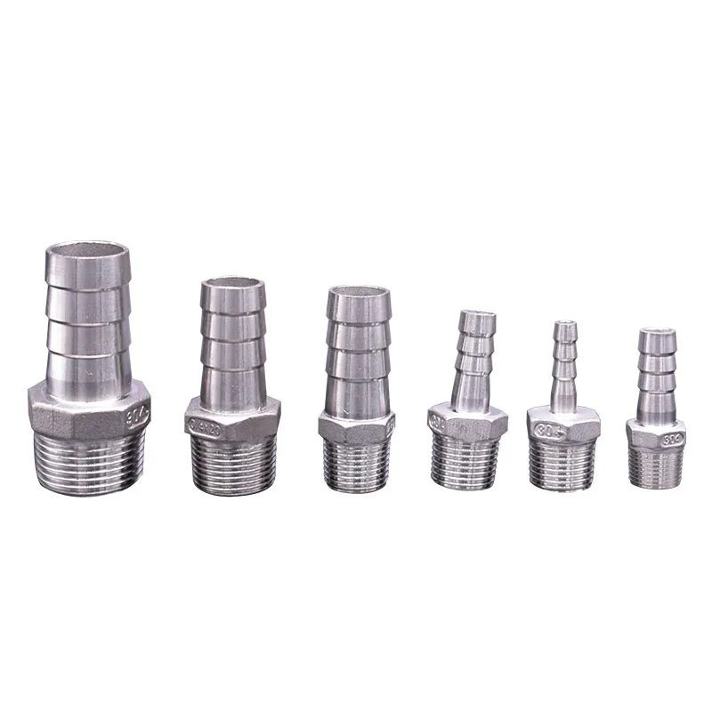 5Pcs ZG1/4 Male Thread Reducer Pagoda Joint Tube Fitting 304 Stainless