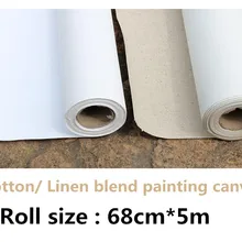 68 см ширина bleched хлопок холст тройной грунтованный(мелкозернистый