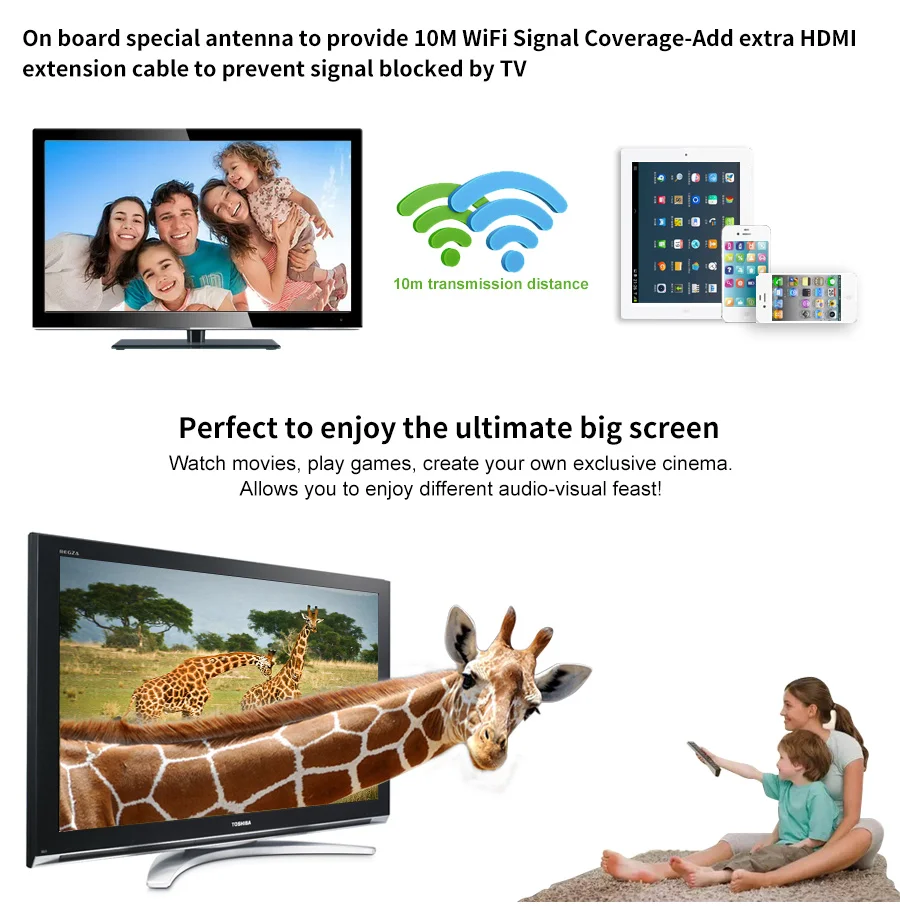 G6 tv Stick 2,4 ГГц видео WiFi дисплей донгл ТВ приемник HDMI медиа видео стример ТВ донгл приемник для Chromecast Youtube