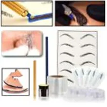 Hign качество Microblading практика кожи ручной работы ручка макияж бровей татуировки иглы пигмент комплект#0329 BA