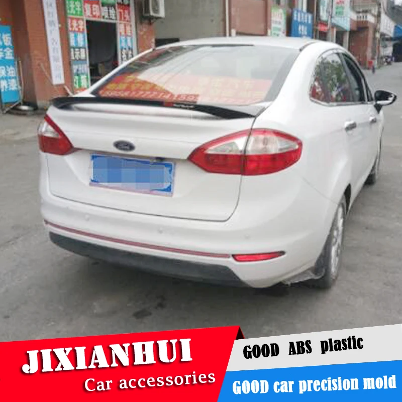 

For Fiesta Spoiler 2006-2013 Ford Fiesta sedan WDK Spoiler ABS plastic Material Car Rear Wing Color Rear Spoiler
