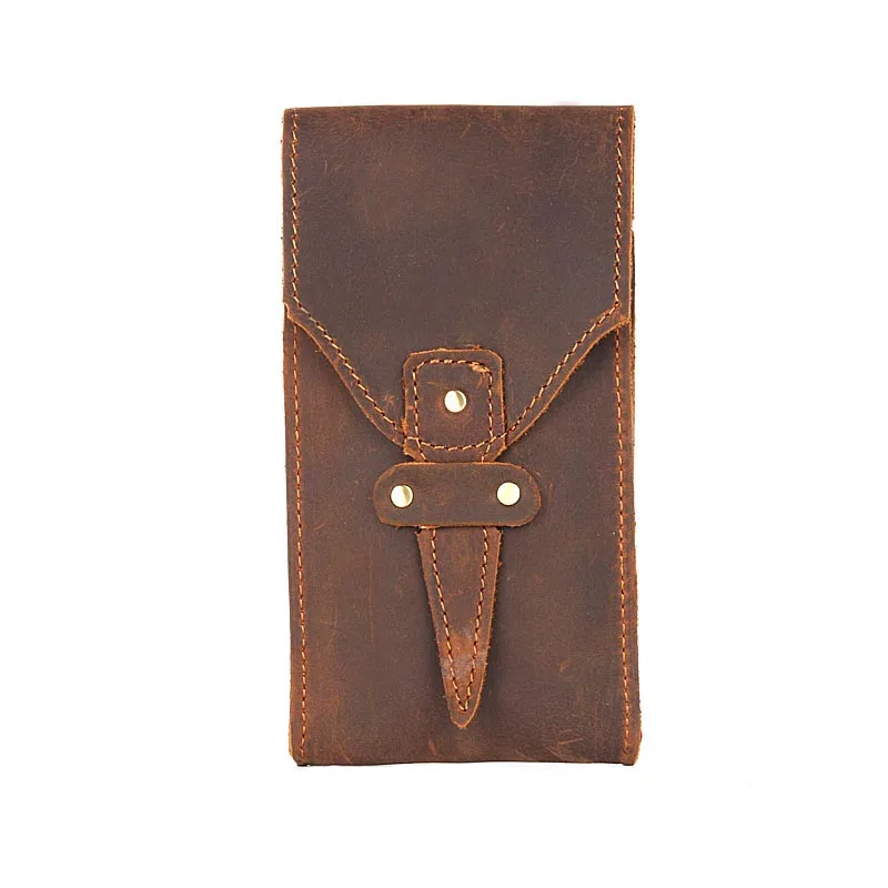 

Hand Document Bag Mini File Folder Hand Made Genuine Leather Cowhide File Holder Business Supplies