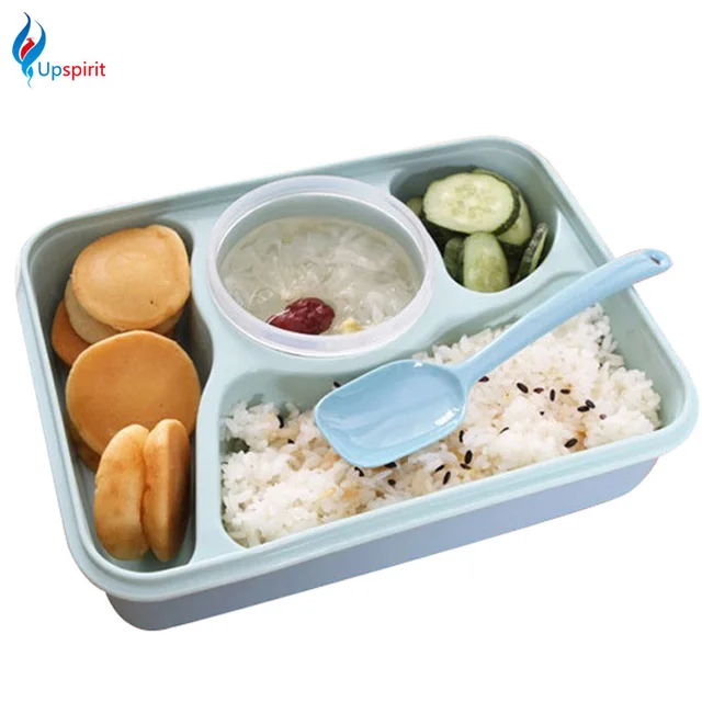 New Design Microwave Lunchbox Plastic Sealed Bento Box 4 Compartments