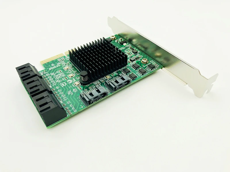 PCI E Express на SATA 3 0 III 6 ГБ контроллер карточка SSD PCIe 8 портов SATA3.0 адаптер Raiser