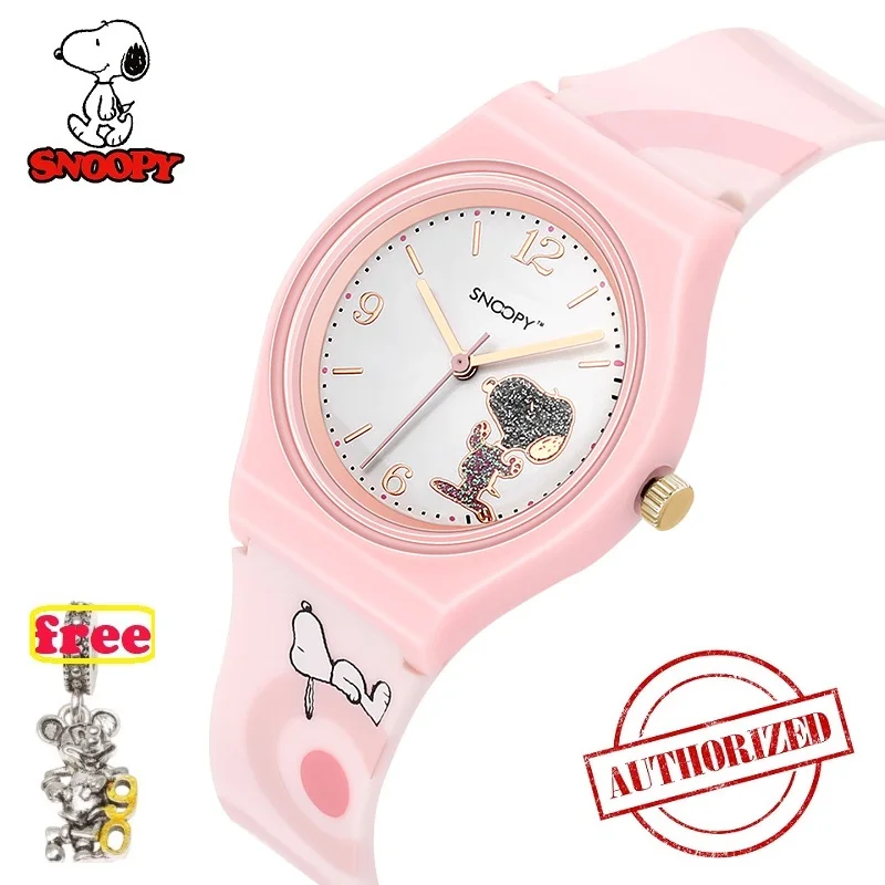 

snoopy cute kids watch fashion boys girls watches casual Quartz Wristwatches watches pink Japan movement pu clock gift snw823