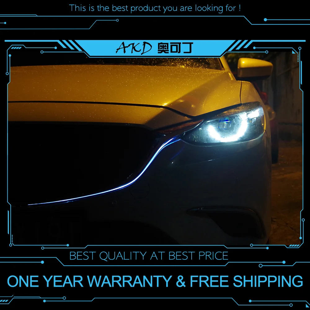 AKD Car GRILLE light for MAZDA 6 Mazda6 ATENZA 2017 2018 LED Contour